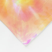 咲く花絞りフローラ絞り染め柄 フリースブランケット (角)