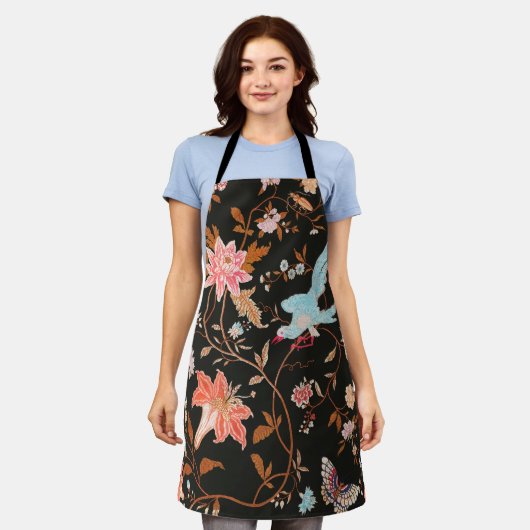 咲く花 エプロン (着用した状態)