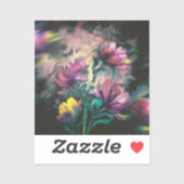 咲く花 シール (シート)