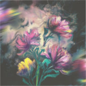 咲く花 シール (正面)