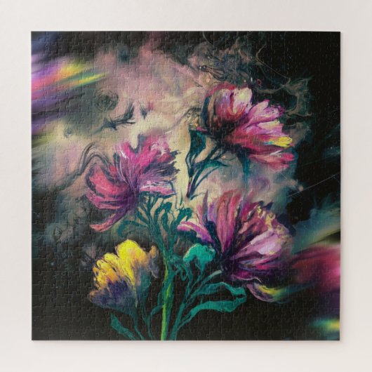 咲く花 ジグソーパズル (縦)