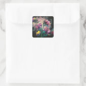 咲く花 スクエアシール (バッグ)