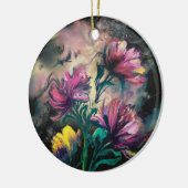 咲く花 セラミックオーナメント (左)