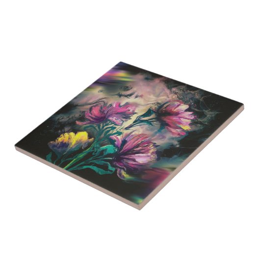 咲く花 タイル (側面)