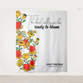 咲く花 タペストリー (正面)