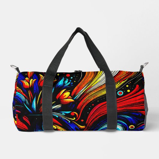 咲く花 ダッフルバッグ (正面)