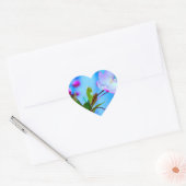 咲く花 ハートシール (封筒)