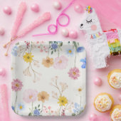 咲く花 ペーパープレート (パーティー)