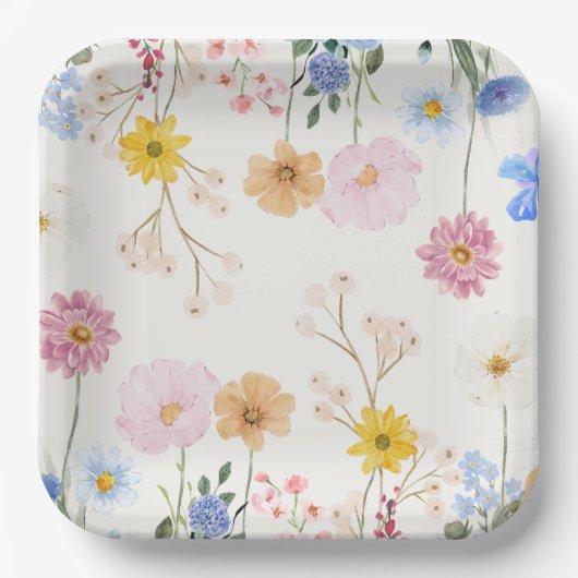 咲く花 ペーパープレート (正面)