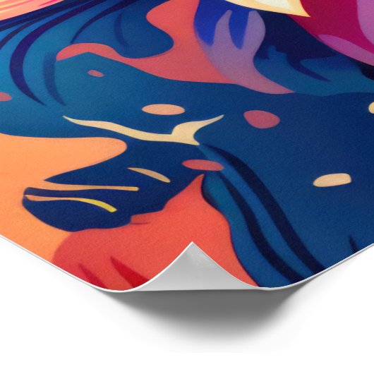 咲く花 ポスター (角)