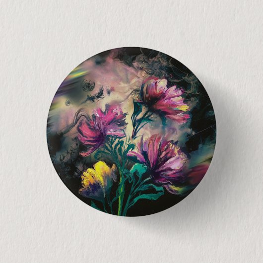 咲く花 缶バッジ (正面)
