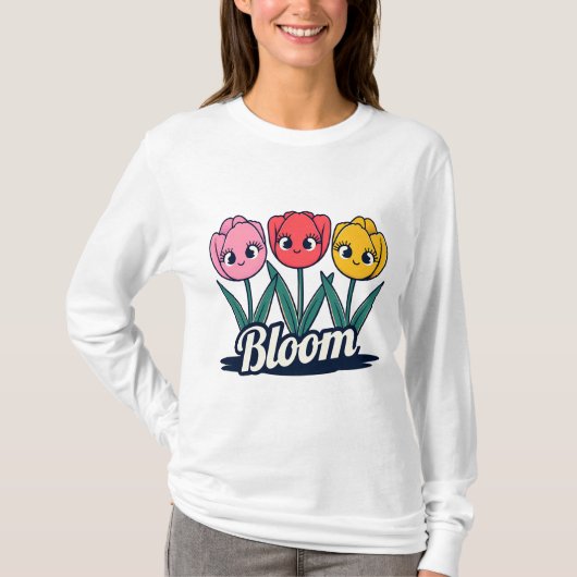 咲く花 Tシャツ (正面)
