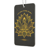 咲く蓮の花の中の金仏 カーエアーフレッシュナー (左)