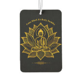 咲く蓮の花の中の金仏 カーエアーフレッシュナー (裏面)