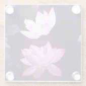 咲く蓮の花 ガラスコースター (裏面)