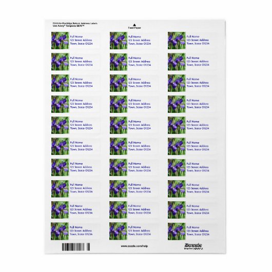 咲く虹彩 ラベル (フルシート)