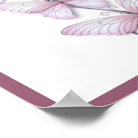 咲く蝶 ポスター (角)