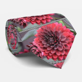 咲く赤いダリア ネクタイ (ロール)