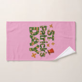 咲く運：フローラ聖パトリックの日ピンクのタオル バスタオルセット (ハンドタオル)