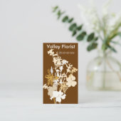 咲く野生花の花屋のモダンのプロフェッショナル スクエア名刺 (スタンド正面)