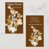 咲く野生花の花屋のモダンのプロフェッショナル スクエア名刺 (正面/裏面)