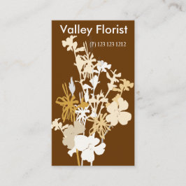 咲く野生花の花屋のモダンのプロフェッショナル スクエア名刺