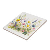 咲く野花フローラ陶磁器タイル タイル (側面)