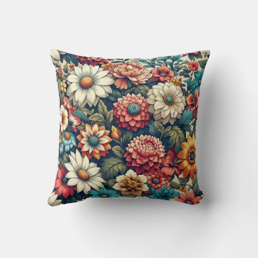 咲く野花 クッション (裏面)