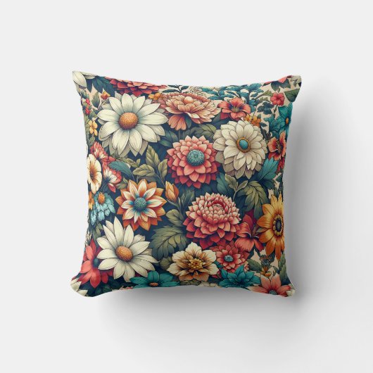 咲く野花 クッション (正面)