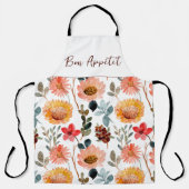 咲く野草柄エプロン エプロン (正面)