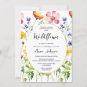 咲く野草赤ちゃんシャワー 招待状 (正面)