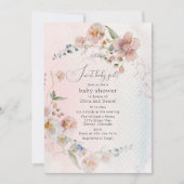 咲く野草赤ちゃんシャワー 招待状 (正面)