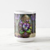 咲く鳥の足スミレ野花イースターエッグ コーヒーマグカップ (中央)