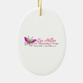 咲く鳥の足スミレ野花イースターエッグ セラミックオーナメント (裏面)