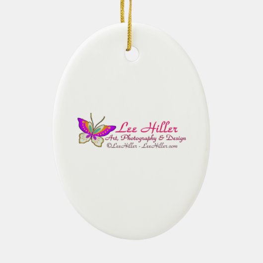 咲く鳥の足スミレ野花イースターエッグ セラミックオーナメント (裏面)