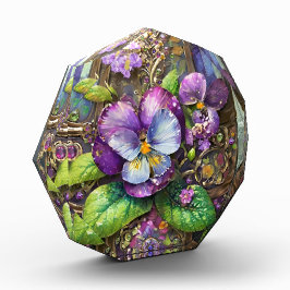 咲く鳥の足スミレ野花イースターエッグ フォトブロック