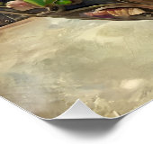 咲く鳥の足スミレ野花イースターエッグ ポスター (コーナー)