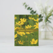 咲く黄色いデイジー ポストカード (スタンド正面)