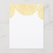 咲く黄色結婚菊 エンクロージャーカード (裏面)