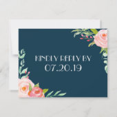 咲くBotanicals |結婚RSVPメニューカード 出欠カード (裏面)