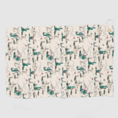 咲くSucculentsパターン ゴルフタオル (横)