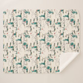 咲くSucculentsパターン シェルパブランケット (正面(横))