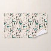 咲くSucculentsパターン バスタオルセット (ハンドタオル)