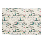 咲くSucculentsパターン 枕カバー (裏面-左)