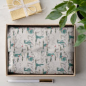 咲くSucculentsパターン 薄葉紙 (ギフト)