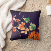 咲エレガントくオレンジフローラ |ナス クッション (ブランケット)