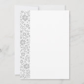 咲エレガントく枠結婚式招待状赤ピンク 招待状 (裏面)