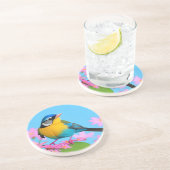 咲カラフルく枝に鳥 コースター (側面)