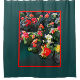 咲カラフルく花 シャワーカーテン