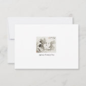 咲日本のく蓮(19世紀)ヴィンテージパイ サンキューカード (裏面)